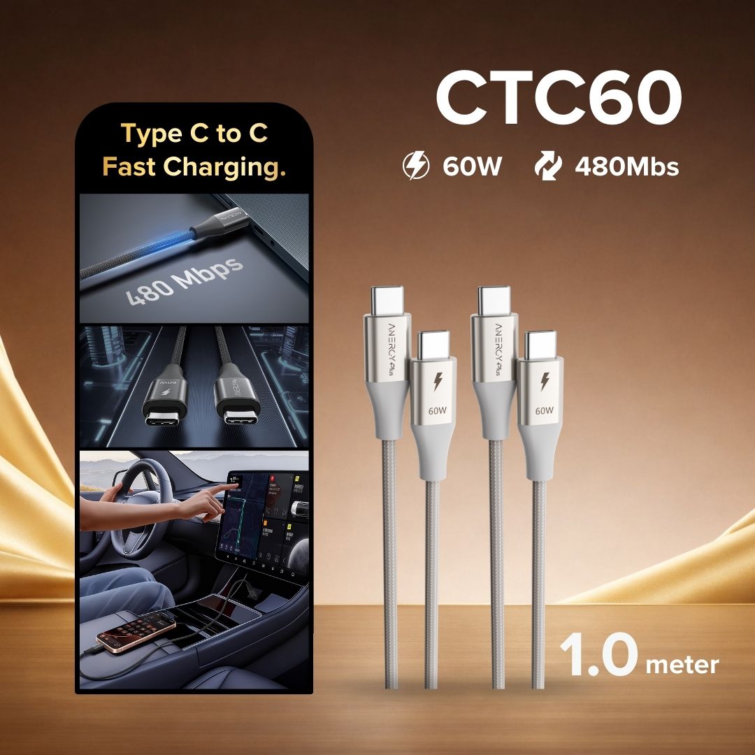Airbot CTC60 Fast Charging Cable 60W Type-C To Type-C