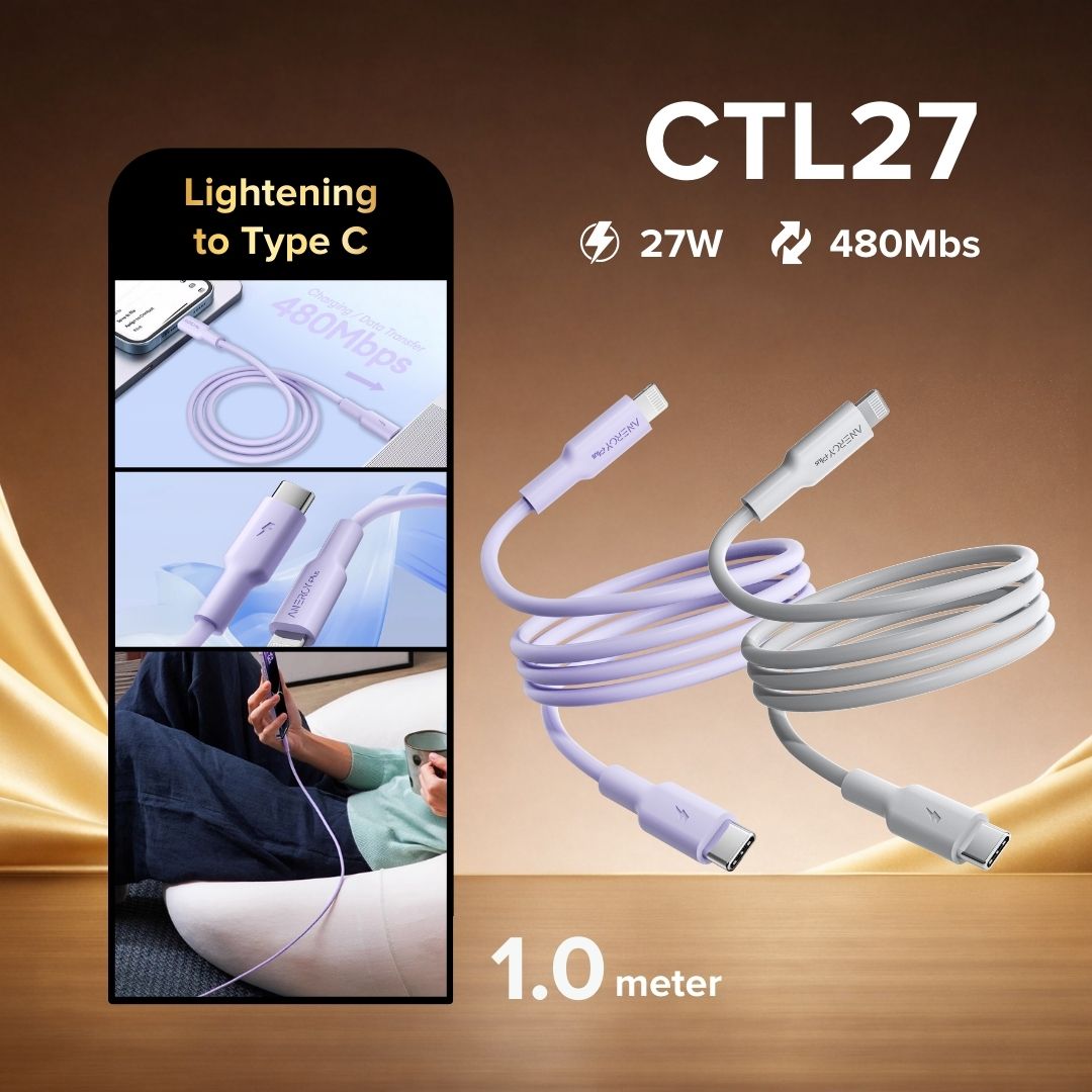 Airbot CTL27 Fast Charging Cable 27W Type-C to Lightning