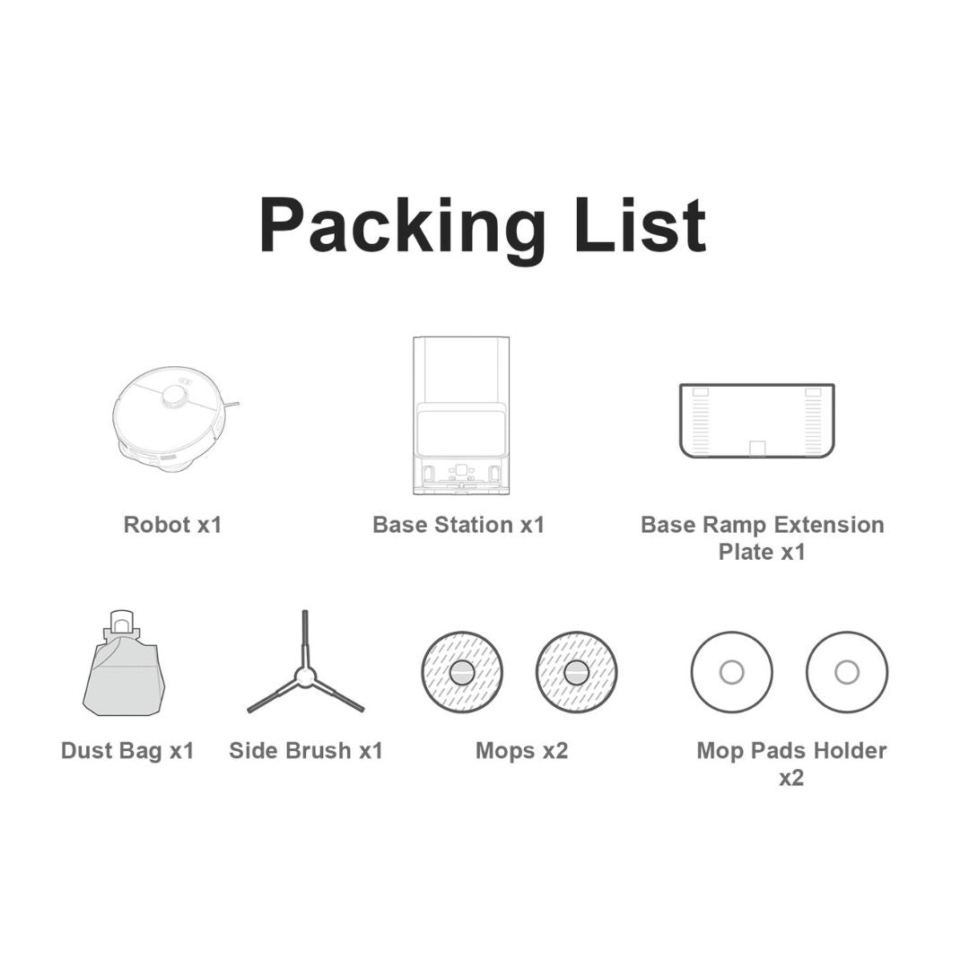 Airbot L50 Master | 23000Pa | Mijia APP | Tangle-Free Spiral Brush | Mop Lift | Mop Arm Extension