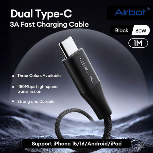 Airbot CTC60 Fast Charging Cable 60W Type-C To Type-C