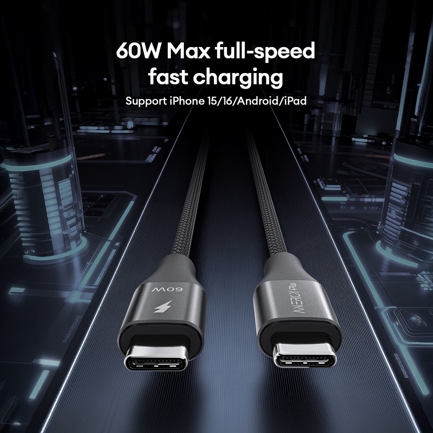 Airbot CTC60 Charging Cable 60W Type-C To Type-C