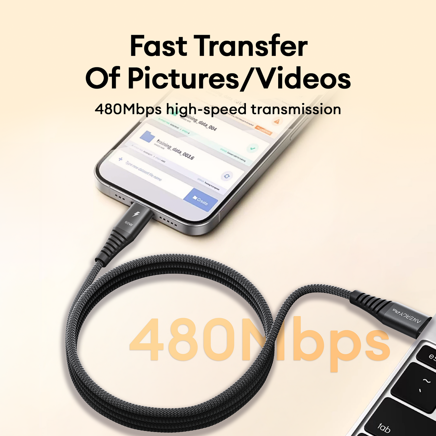 Airbot CTC100 | Fast Charging Cable 100W Type-C To Type-C