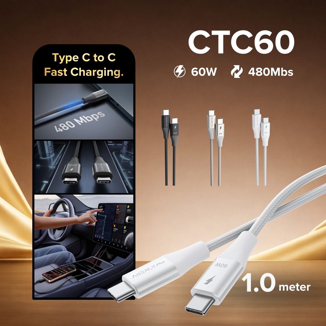 Airbot CTC60 Fast Charging Cable 60W Type-C To Type-C