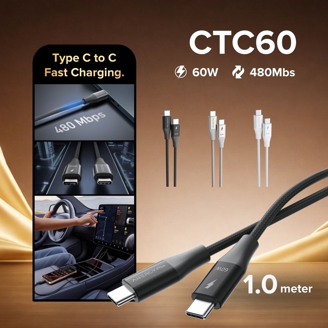 Airbot CTC60 Fast Charging Cable 60W Type-C To Type-C