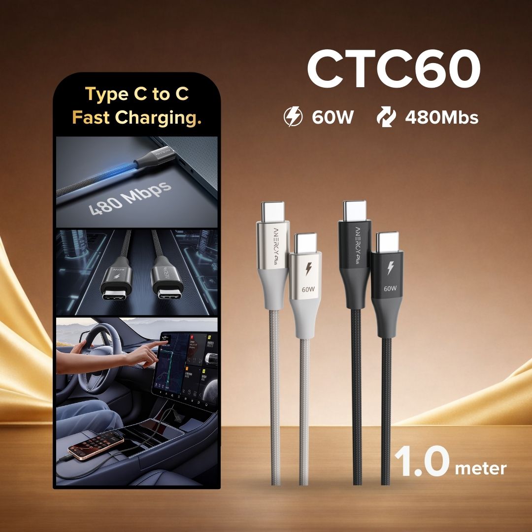 Airbot CTC60 Fast Charging Cable 60W Type-C To Type-C