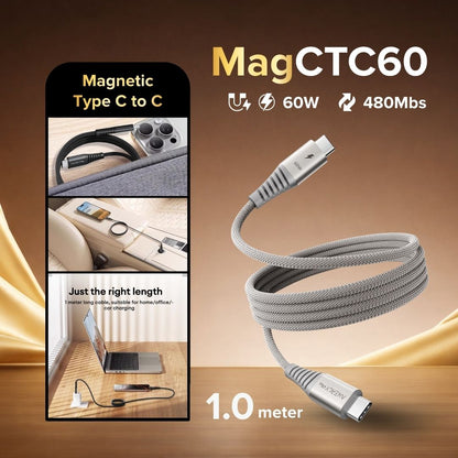 Airbot CTC60 Magnetic Fast Charging Cable 60W Type-C to Type-C