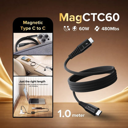 Airbot CTC60 Magnetic Fast Charging Cable 60W Type-C to Type-C