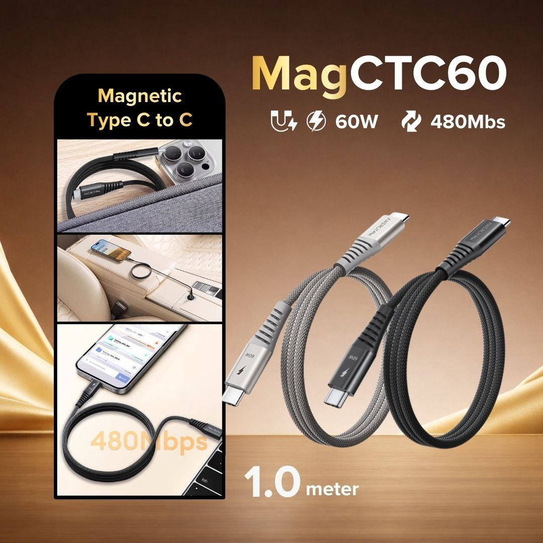 Airbot CTC60 Magnetic Fast Charging Cable 60W Type-C to Type-C