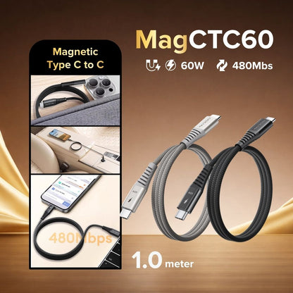 Airbot CTC60 Magnetic Fast Charging Cable 60W Type-C to Type-C