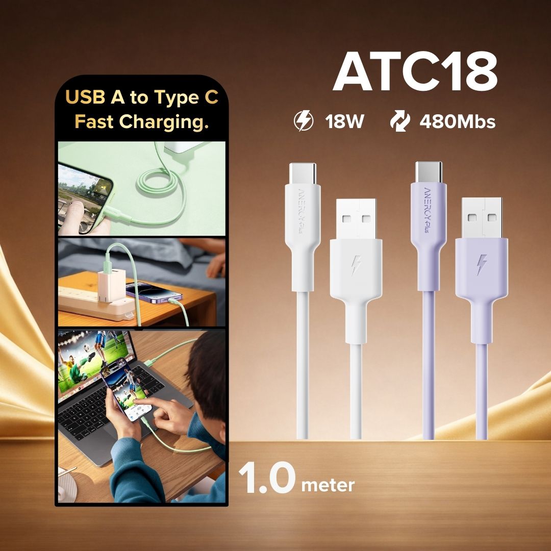 Airbot ATC18 Fast Charging Cable 18W USB-A to Type-C