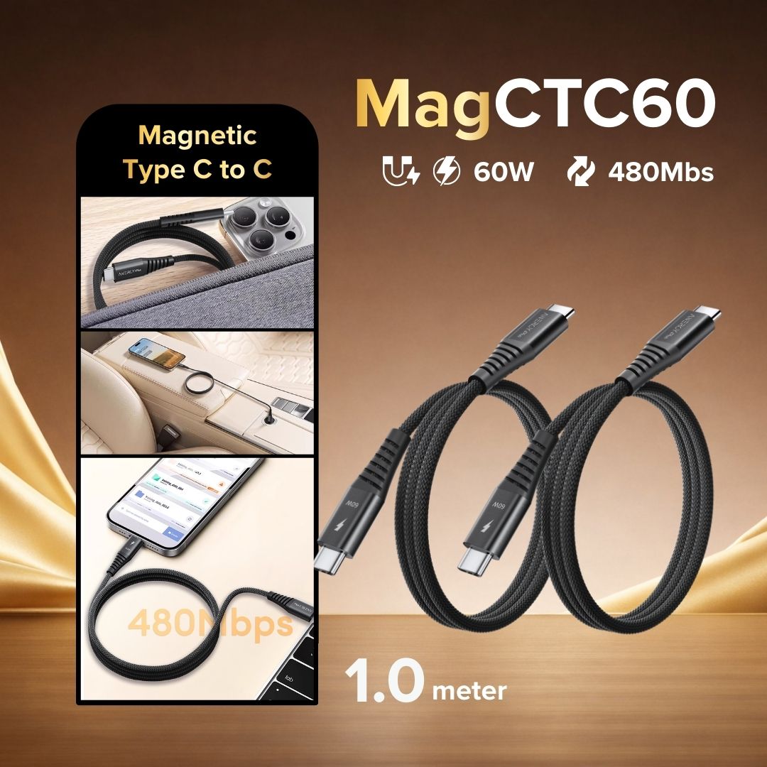Airbot CTC60 Magnetic Fast Charging Cable 60W Type-C to Type-C
