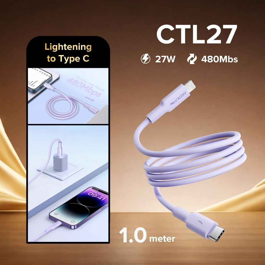 Airbot CTL27 Fast Charging Cable 27W Type-C to Lightning