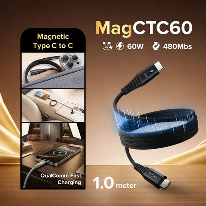 Airbot CTC60 Magnetic Fast Charging Cable 60W Type-C to Type-C