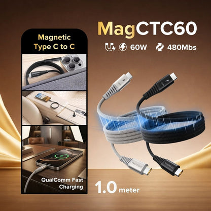 Airbot CTC60 Magnetic Fast Charging Cable 60W Type-C to Type-C