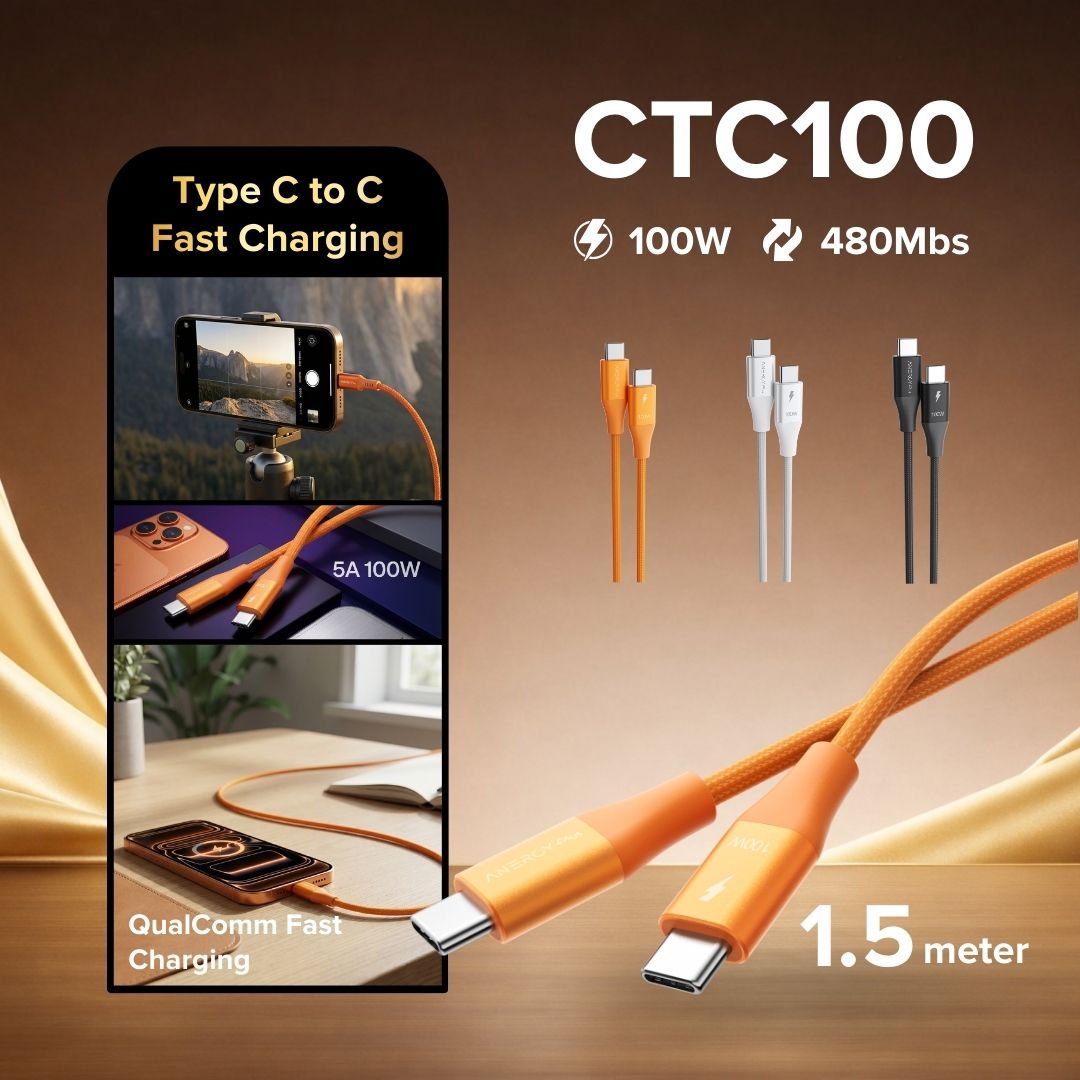 Airbot CTC100 | Fast Charging Cable 100W Type-C To Type-C