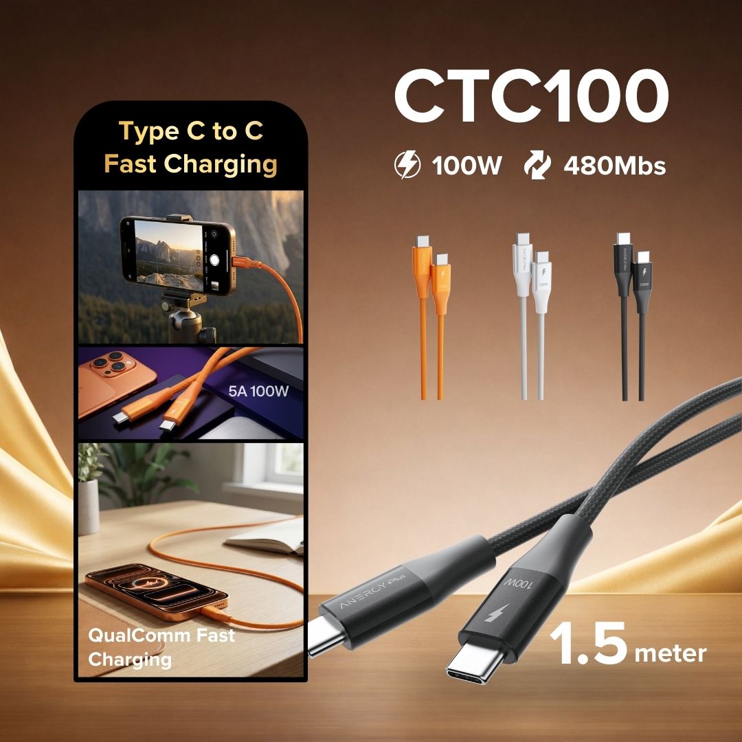 Airbot CTC100 | Fast Charging Cable 100W Type-C To Type-C