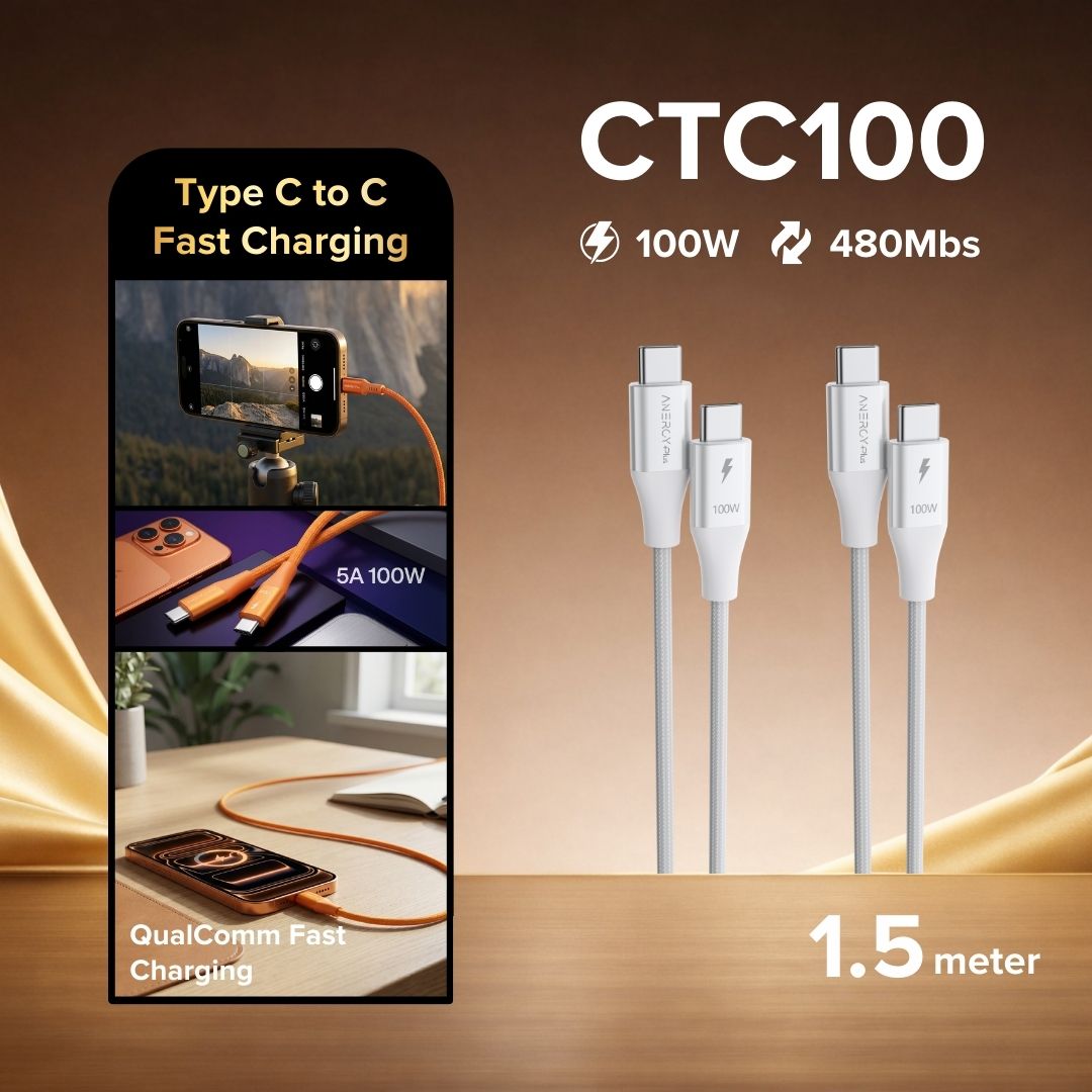 Airbot CTC100 | Fast Charging Cable 100W Type-C To Type-C