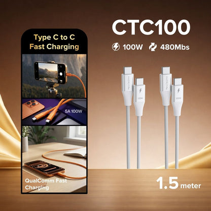 Airbot CTC100 | Fast Charging Cable 100W Type-C To Type-C