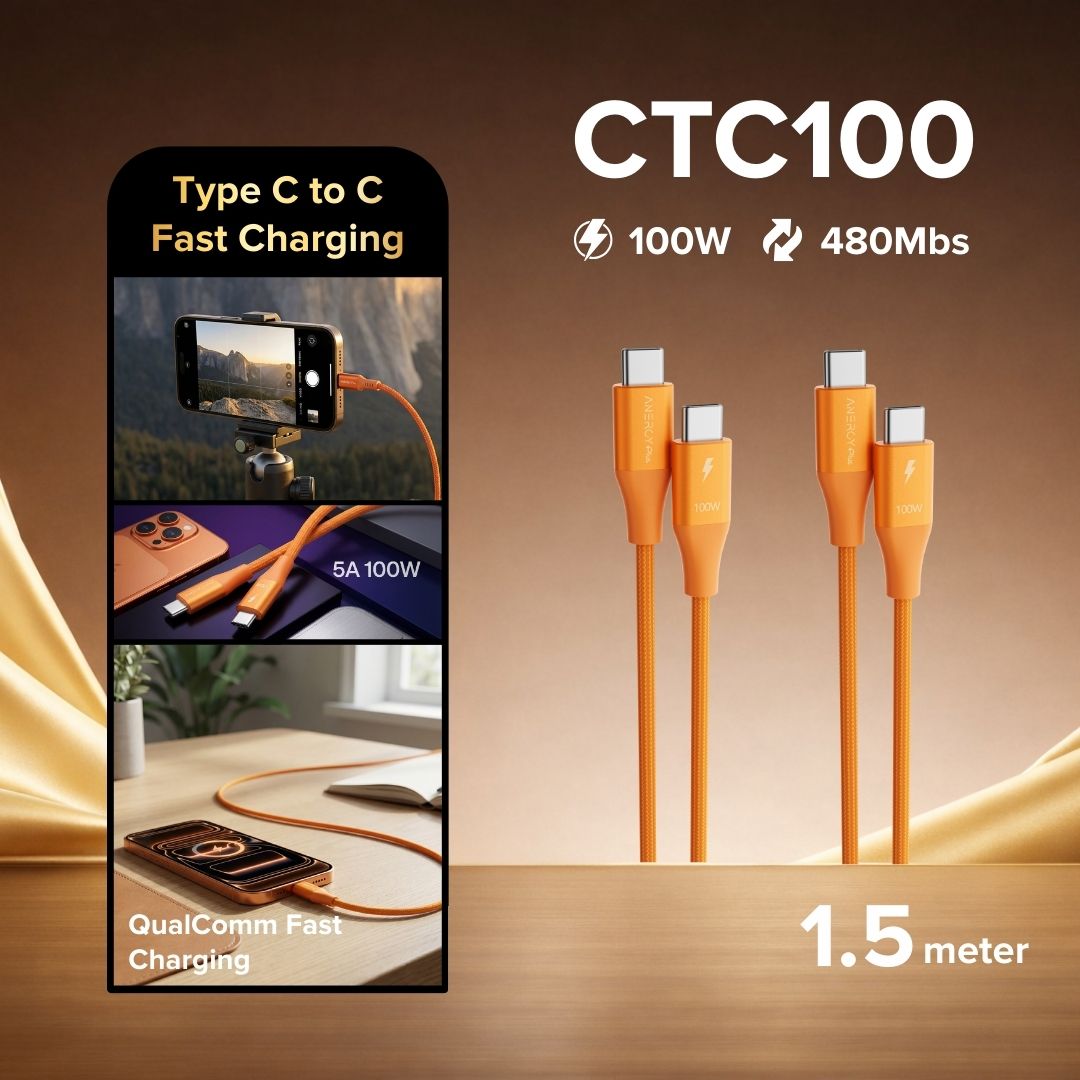 Airbot CTC100 | Fast Charging Cable 100W Type-C To Type-C