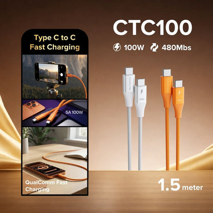 Airbot CTC100 | Fast Charging Cable 100W Type-C To Type-C