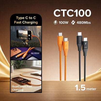 Airbot CTC100 | Fast Charging Cable 100W Type-C To Type-C