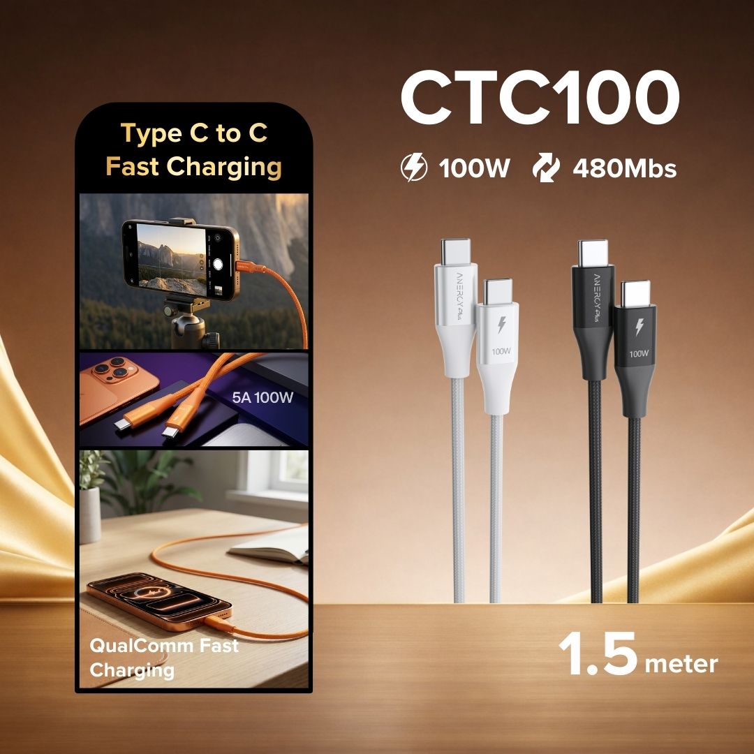 Airbot CTC100 | Fast Charging Cable 100W Type-C To Type-C