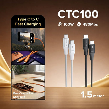 Airbot CTC100 | Fast Charging Cable 100W Type-C To Type-C