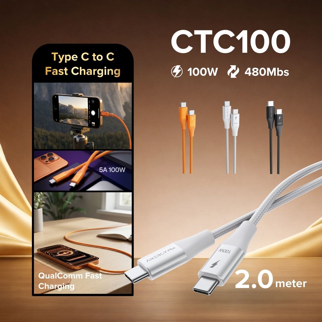 Airbot CTC100 | Fast Charging Cable 100W Type-C To Type-C