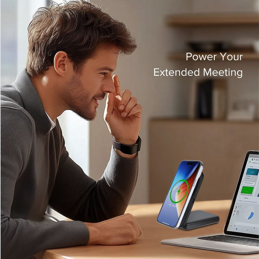 Airbot Magnetic Power Bank 8000mAh with Foldable Stand