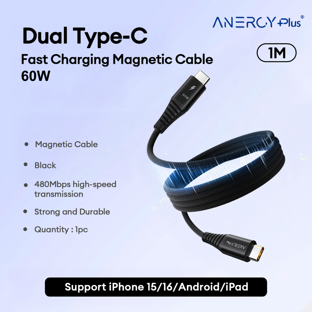 Airbot CTC60 Magnetic Link Charging Cable 60W Type-C to Type-C