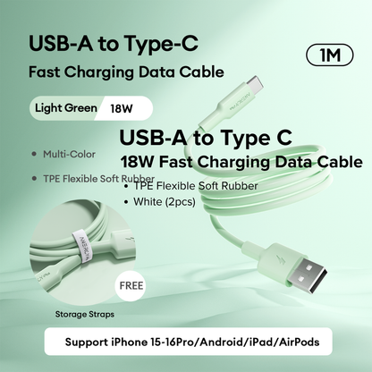 Airbot ATC18 Charging Cable 18W USB-A to Type-C