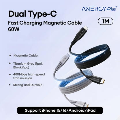 Airbot CTC60 Magnetic Link Charging Cable 60W Type-C to Type-C