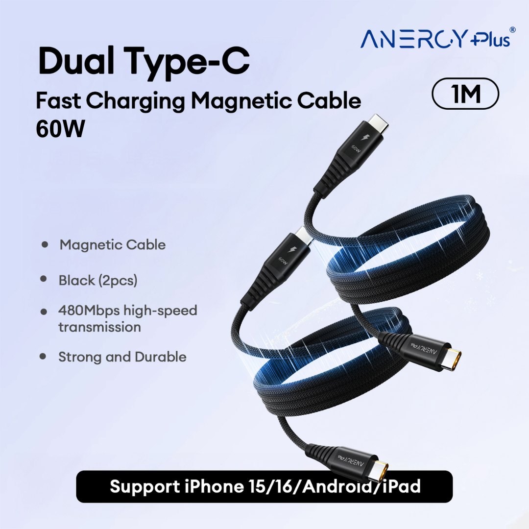 Airbot CTC60 Magnetic Link Charging Cable 60W Type-C to Type-C