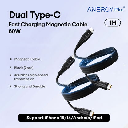 Airbot CTC60 Magnetic Link Charging Cable 60W Type-C to Type-C