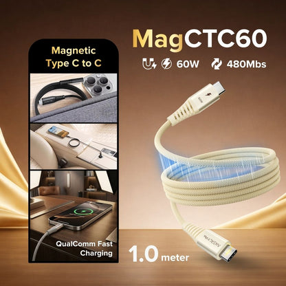 Airbot CTC60 Magnetic Fast Charging Cable 60W Type-C to Type-C