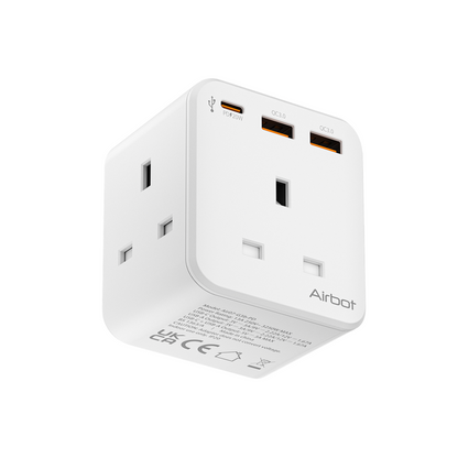 Airbot 3B-PD Extension Socket 3250W 3 Outlets Socket Multi Power Adaptor with USB + Type-C PD
