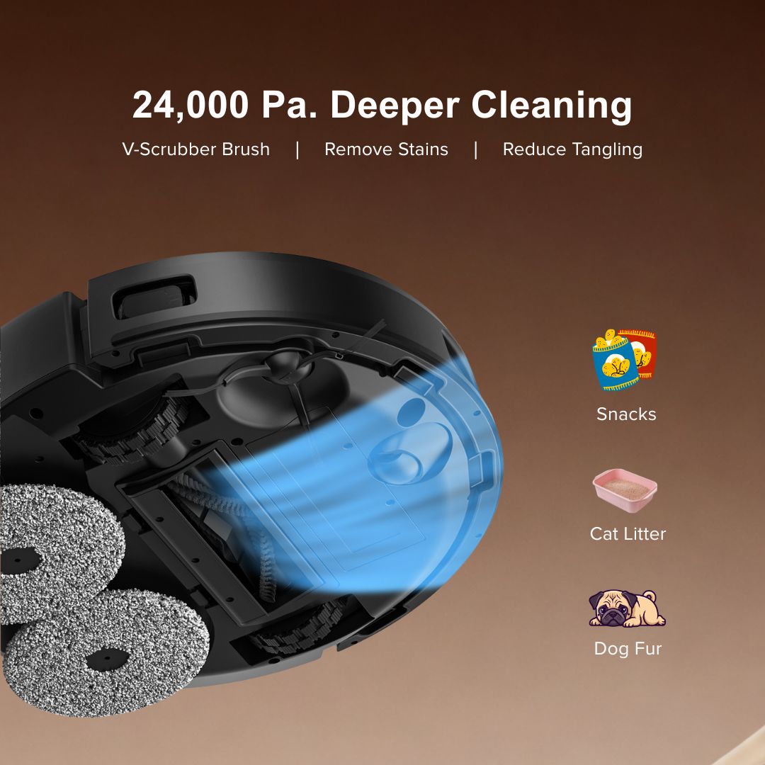 [Pre-Order] Airbot X50 | 24000Pa | Mop Lifting | Mop Extension | Hot Drying | Deep Carpet Cleaning