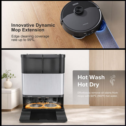 [Pre-Order] Airbot X50 | 24000Pa | Mop Lifting | Mop Extension | Hot Drying | Deep Carpet Cleaning