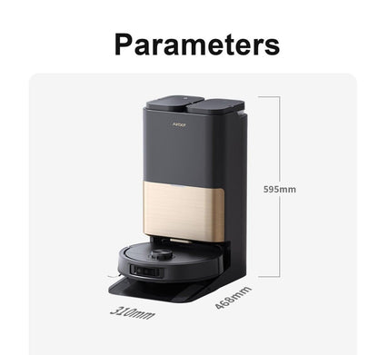 Airbot AI robot vacuum Singapore with sleek design and compact dimensions for efficient cleaning