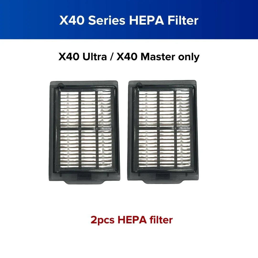 X40 vacuum parts including 2pcs HEPA filter for X40 Ultra and X40 Master models
