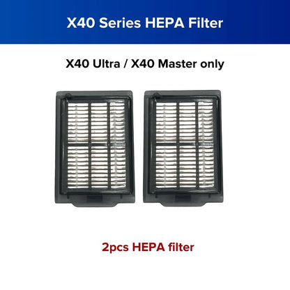X40 vacuum parts including 2pcs HEPA filter for X40 Ultra and X40 Master models