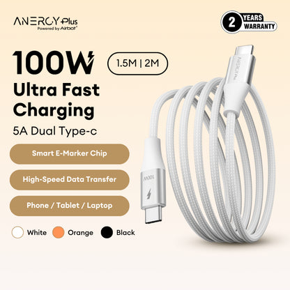 Airbot CTC100 | Fast Charging Cable 100W Type-C To Type-C