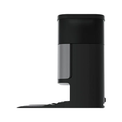 Black electronic device on a white background