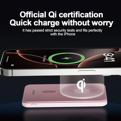 Airbot SingaporePower Bank 5000mAh with Magnetic Wireless ChargingPB5000 - Light Pink