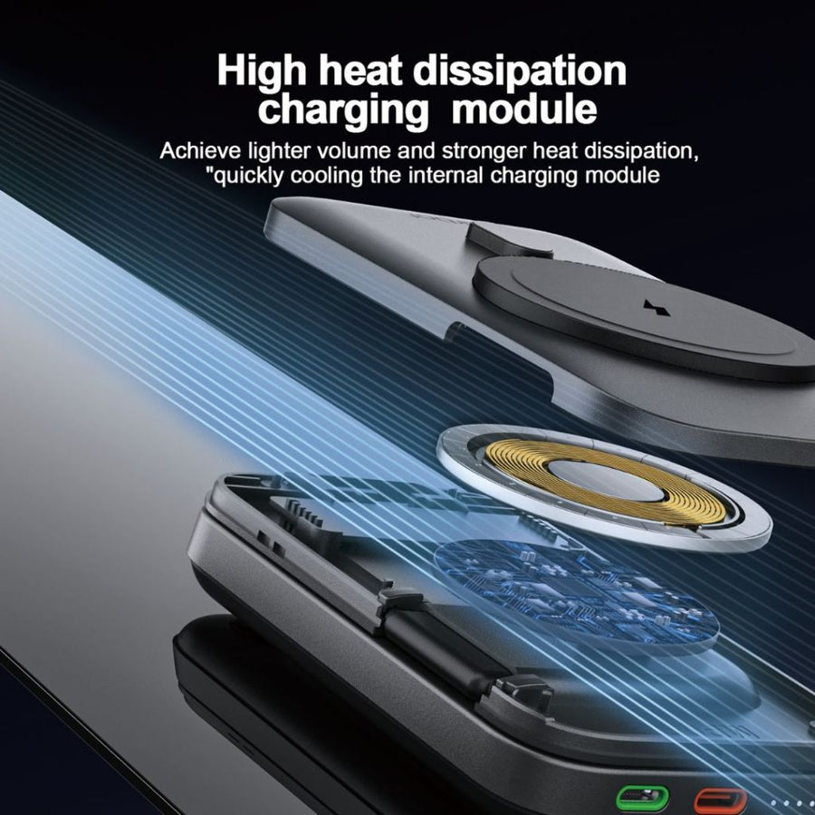 Airbot Power Bank 10000mAh with Magnetic Wireless Fast Charging Auto-Charge Support Wired Charging