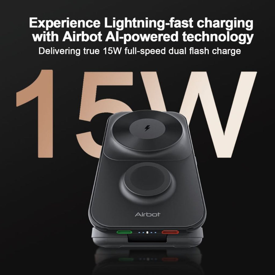 Airbot Power Bank 8000mAh with Magnetic Wireless Fast Charging Auto-Charge Support Wired Charging