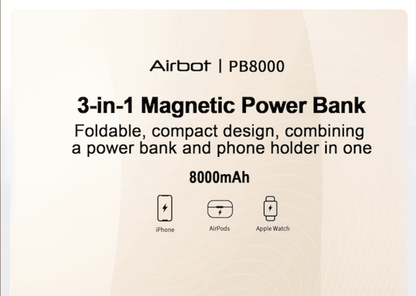 Airbot SingaporePower Bank 8000mAh with Magnetic Wireless ChargingPower Bank 8000