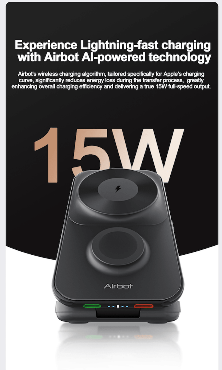 Airbot SingaporePower Bank 8000mAh with Magnetic Wireless ChargingPower Bank 8000