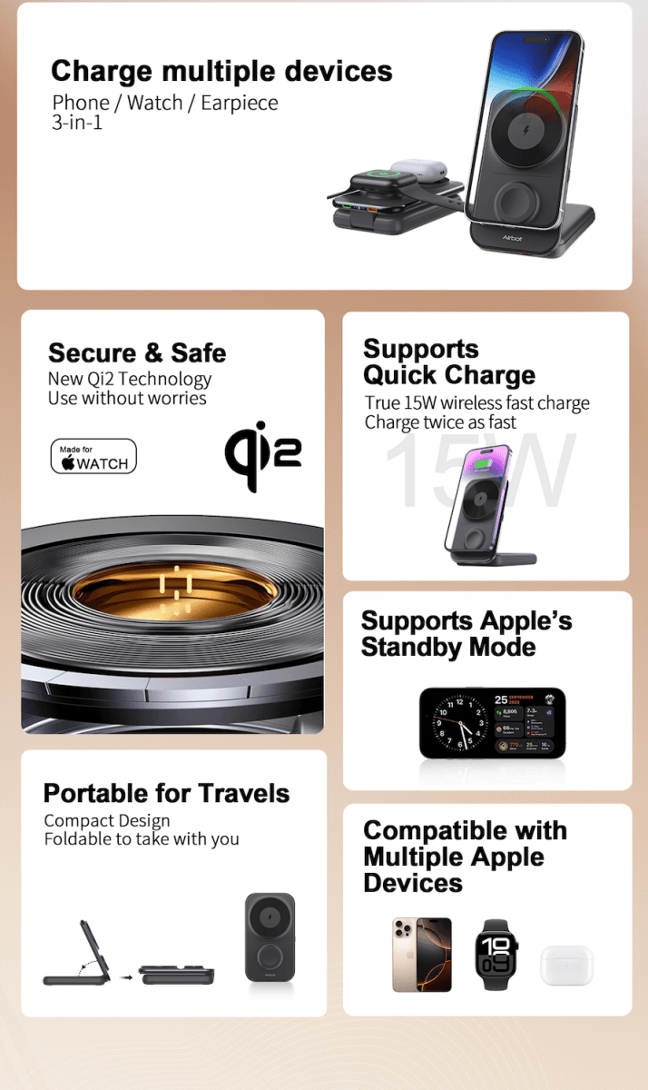 Airbot SingaporePower Bank 8000mAh with Magnetic Wireless ChargingPower Bank 8000