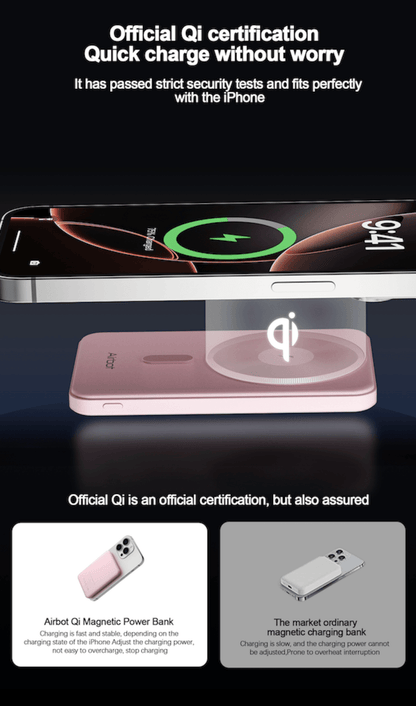 Airbot SingaporePower Bank 5000mAh with Magnetic Wireless ChargingPB5000 - Black